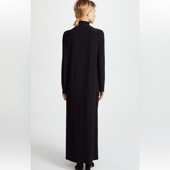 Black Maxi Turtleneck Dress Size Large - Picture 2 of 5